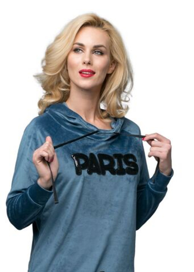 Спортивный костюм с аппликацией из пайеток (Размер: M) (Цвет: голубой)