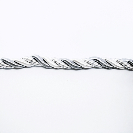 Шнур, 8 мм,  витой, № 91230 сер-белый