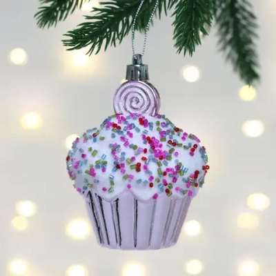 Елочная игрушка «Сладкая пироженка» 7*7*9,5 см, Розовый