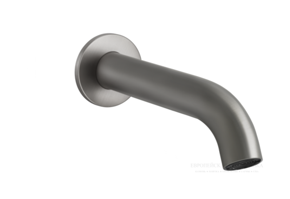 Излив для ванны Gessi 316, настенный, цвет Steel Brushed