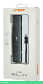 USB-хаб Digma HUB-7U3.0-UC-G серый