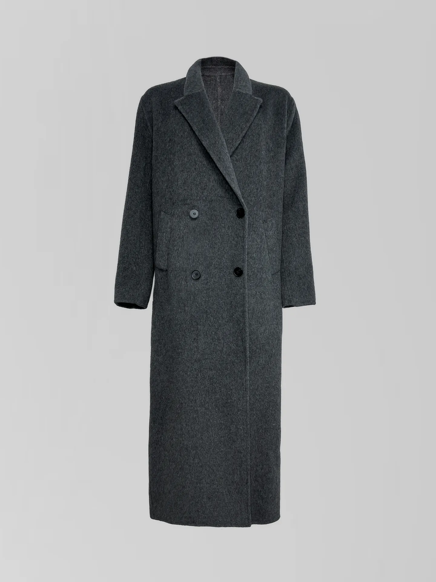 Пальто Monroe 2503 двубортное длинное с разрезом сзади