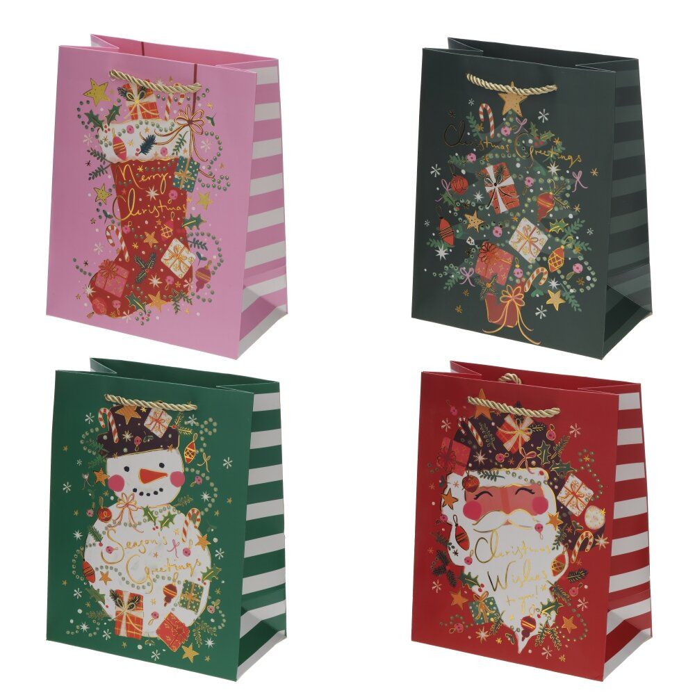 GAEM Пакет подарочный S (бумага 210г/м2, блок 12шт), L18 W10 H23 см, 4в.