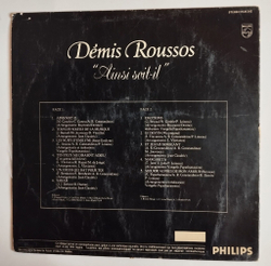 Винтажная виниловая пластинка LP Demis Roussos Ainsi Soit-il (India 1978)