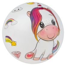 Мяч детский с рисунком Единорог, MD-23-09, диам. 23 см, ПВХ, мультиколор