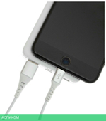 Кабель Cactus CS-LG.USB.A-1 USB (m)-Lightning (m) 1м белый