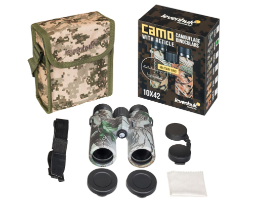 Бинокль Levenhuk Camo Moss 10x42 с сеткой