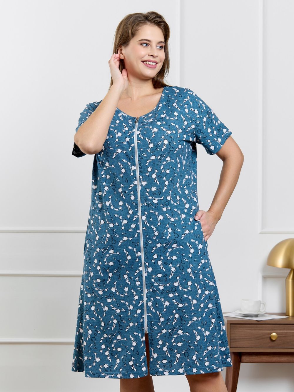 Халат Элит Виотекс ИНДИГО