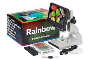 Микроскоп цифровой Levenhuk Rainbow DM700 LCD с набором микропрепаратов