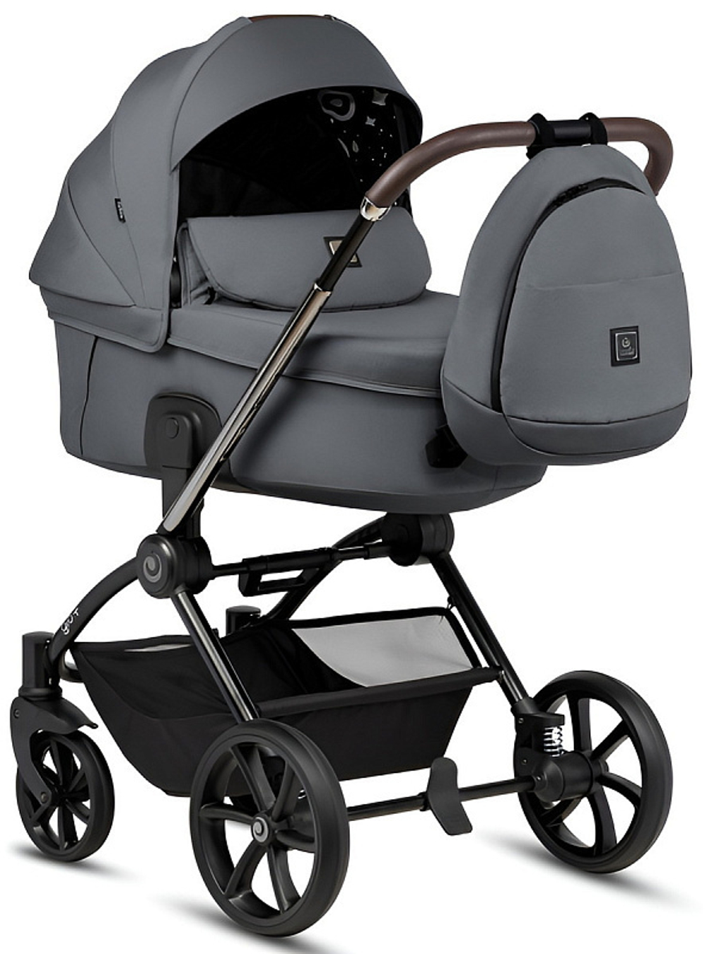 Детская коляска Tutis Gio Plus 3 в 1 с автокреслом Elo Lux EduSky Black 1552133 Grigio