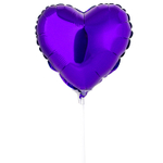 Шар фольгированный Сердце 23 см (Фиолетовый)