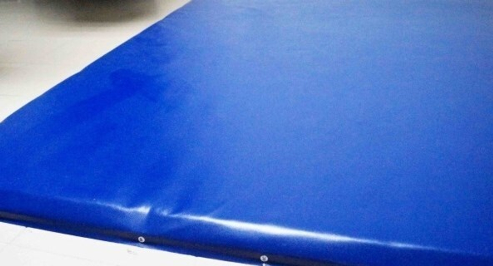 Борцовский ковер, одноцветный 10x10м, толщина мата 4см Синий