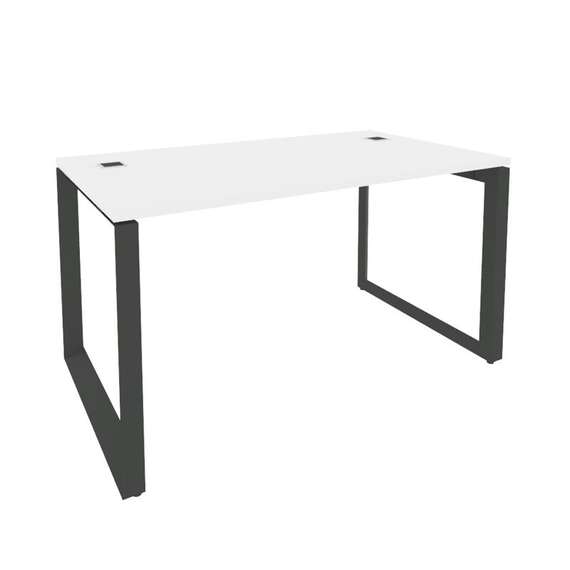 Onix Direct Стол рабочий руководителя на О-образном м/к O.MO-SRR-3.8 Белый Бриллиант/Металл Антрацит