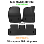 комплект эва ковриков в салон авто для tesla model 3 17- н.в. от supervip