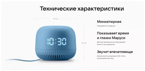 Умная колонка VK Капсула Нео (с часами), зеленый