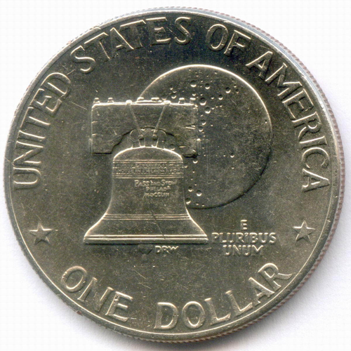 1 доллар 1976 год (D). США. 200-летие Декларации независимости. Медь с медно-никелевым покрытием, диаметр 38.1 мм. AUNC