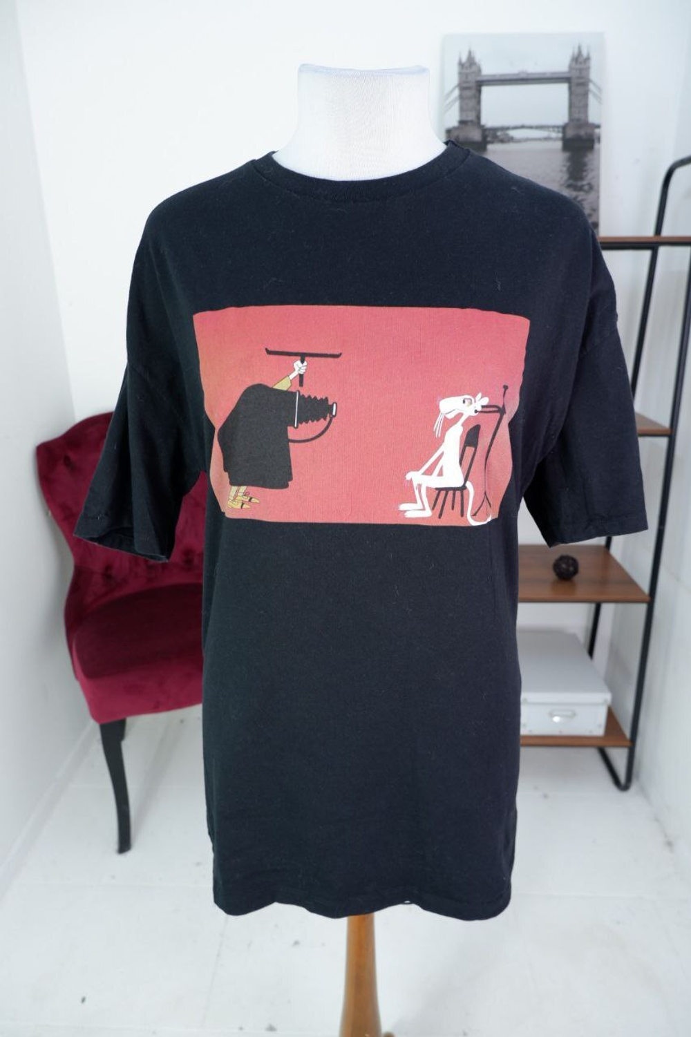 Футболка ZARA лимит серия с Розовой пантерой 46 размер