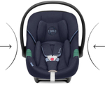 Коляска Cybex Balios S Lux BLK complete Aton S2 Ocean Blue 3 в 1 Moon Black с дождевиками