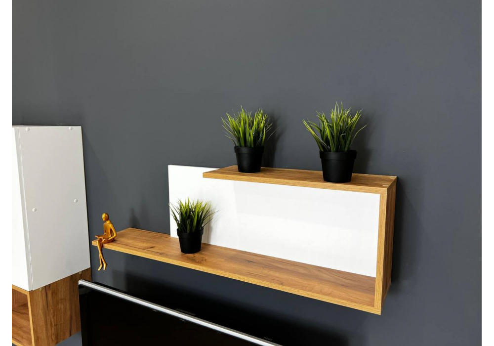 Готовая гостиная Woodville Одди белый, дуб золотой