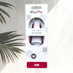 Спицы круговые Zing, 8мм/80см, KnitPro,(47136)