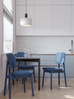 Стул Saga, рогожка, синий