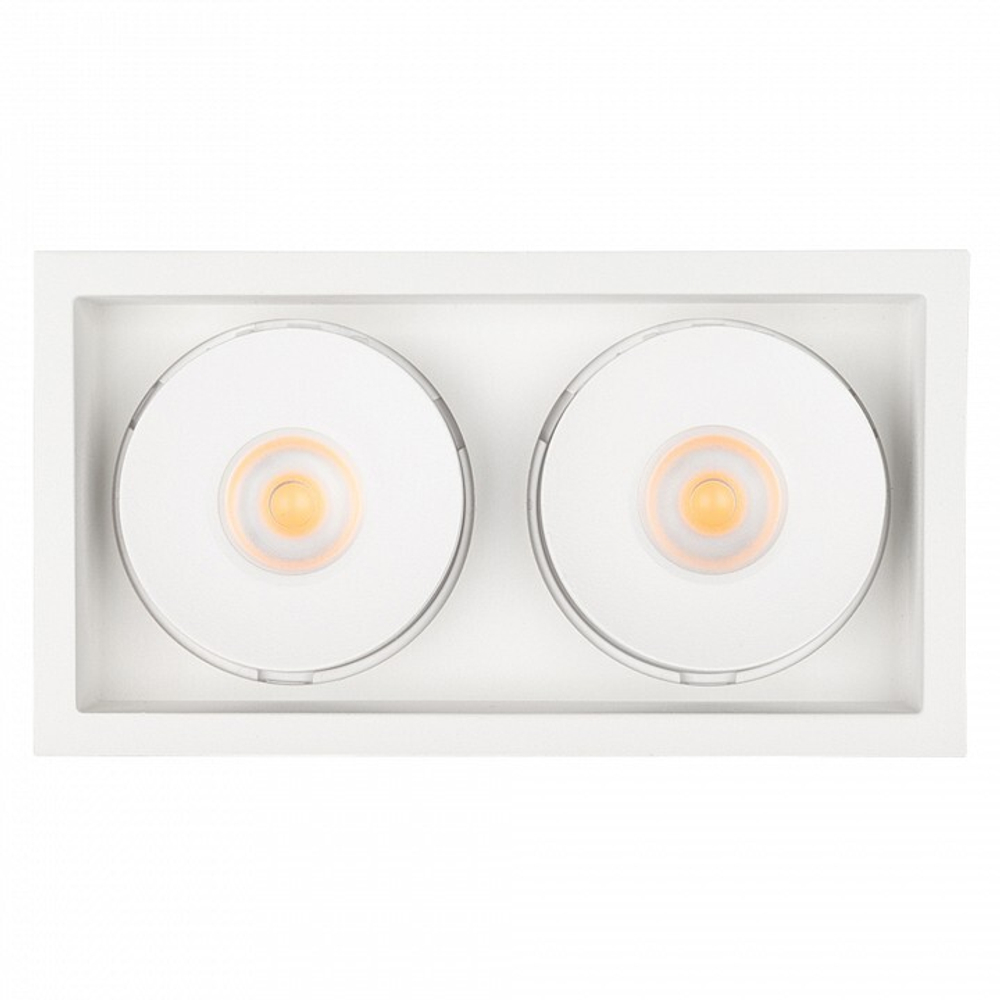 Встраиваемый светильник Arlight CL-SIMPLE-S148x80-2x9W Warm3000 (WH, 45 deg) 026876