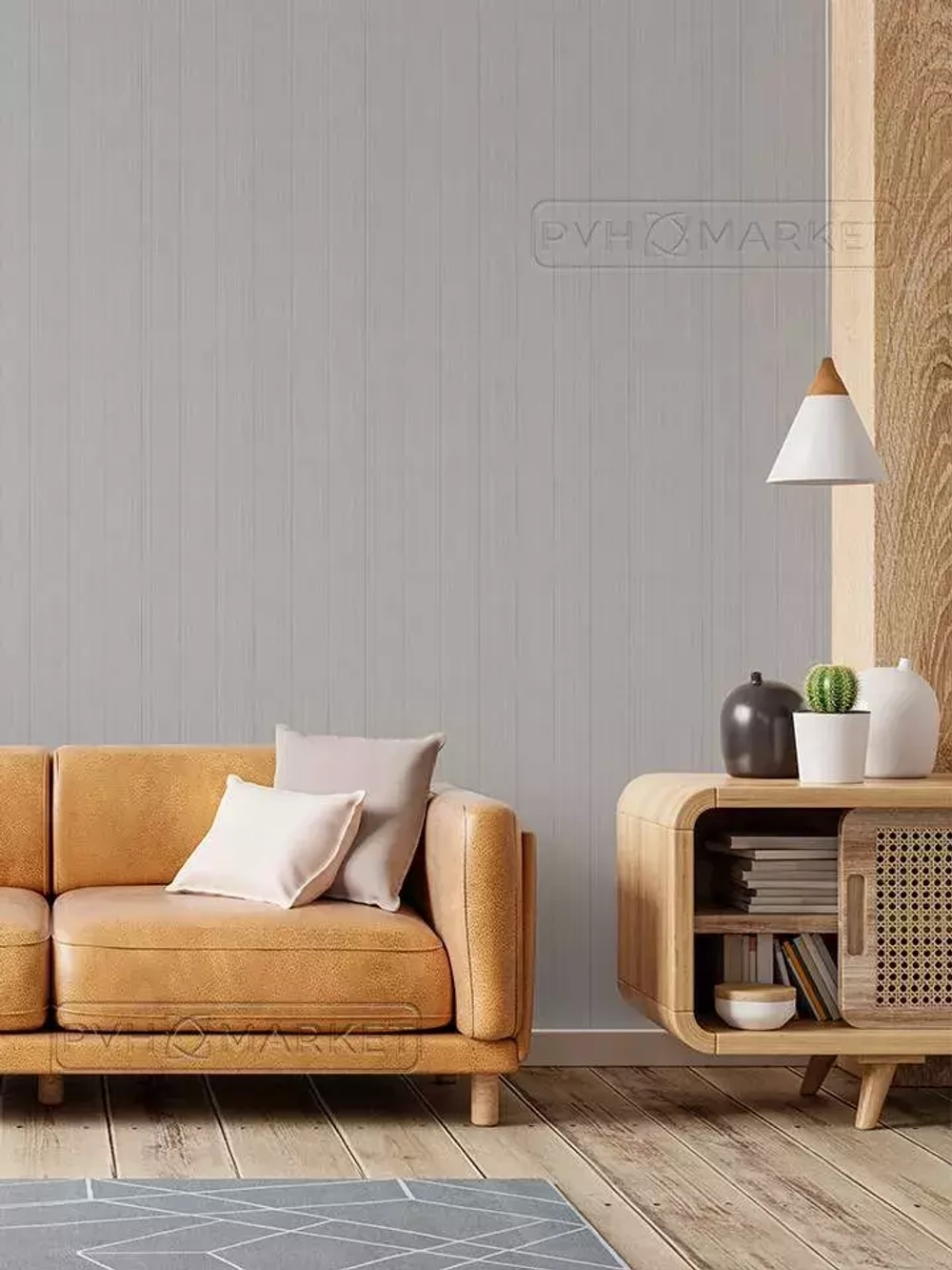 Стеновая панель МДФ Favorit Рипс серебристый 2700х240 мм