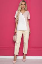 Блуза Игра цвета (бело-розовая) Б10378 LT Collection