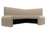 Диван кухонный угловой Кармен правый угол, Бежевый, Велюр, 126131