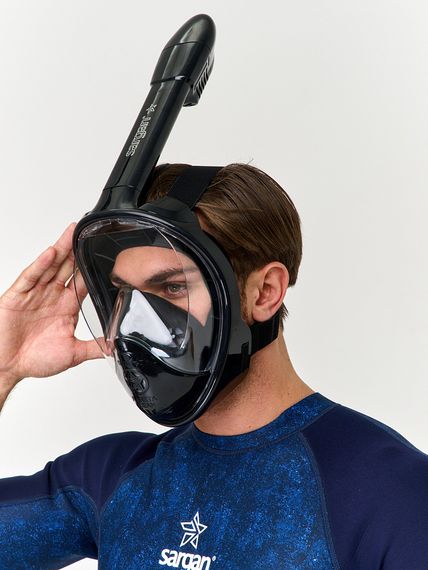 Маска полнолицевая Sargan Планета океан 2.0 черный/черный