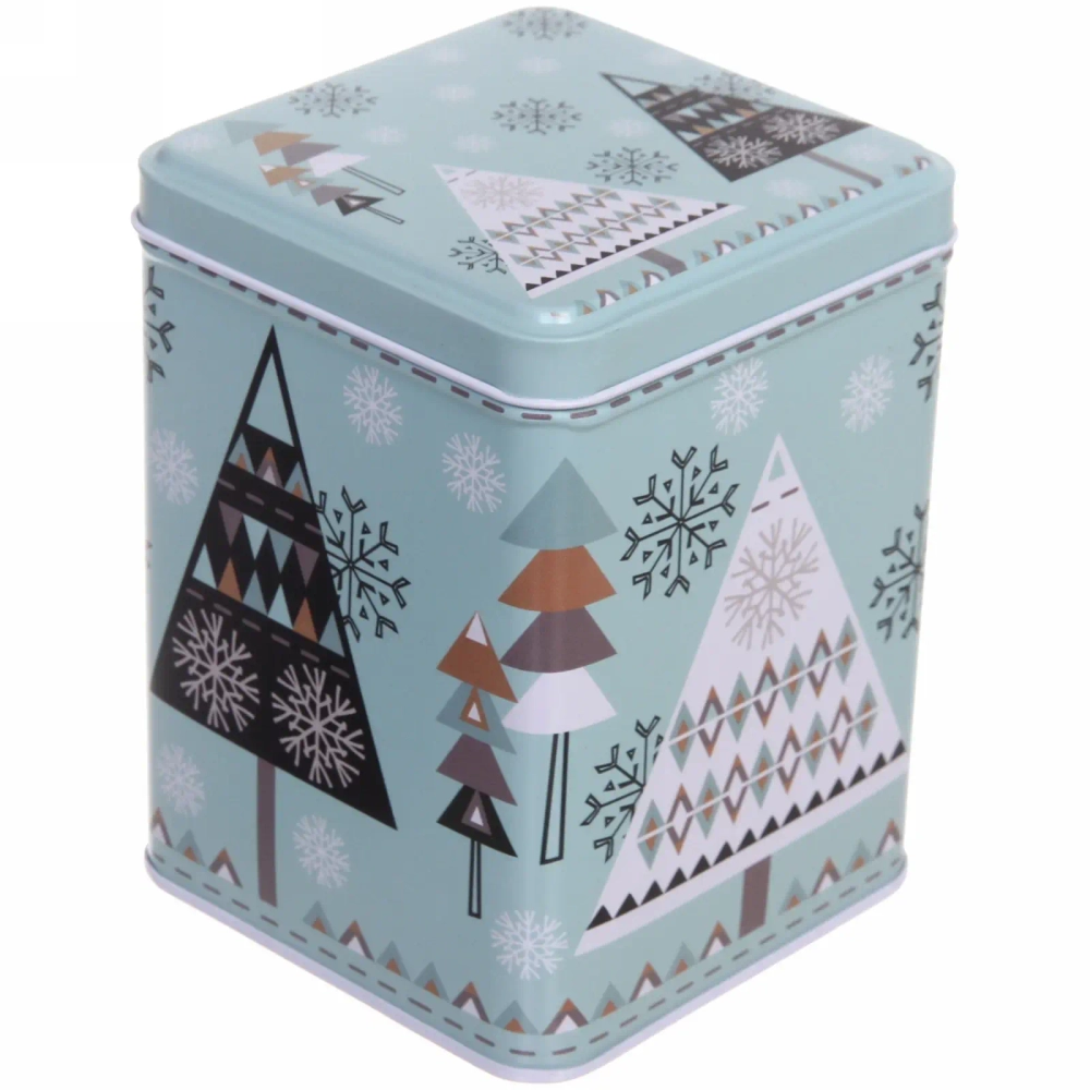 Банка жестяная «Снежинка» 800мл 8,9*8,9*11,4см