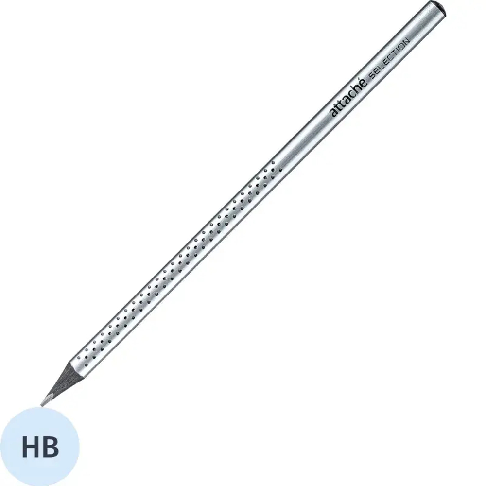 Карандаш чернографитный Attache Selection Prime,б/ласт,HB,сереб.кор.в точку