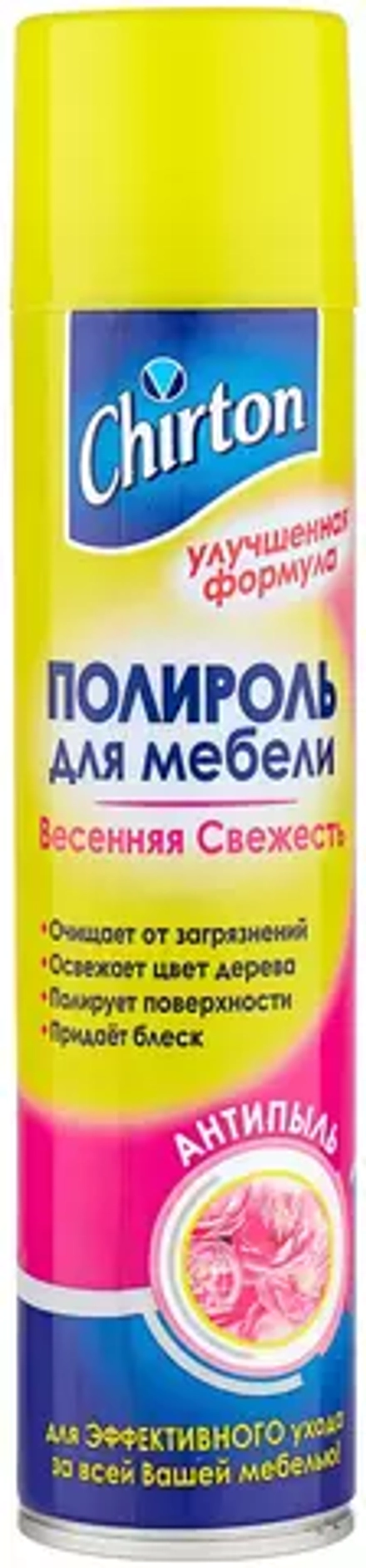 Chirton Полироль для мебели Антипыль Весенняя свежесть, 0.3 л