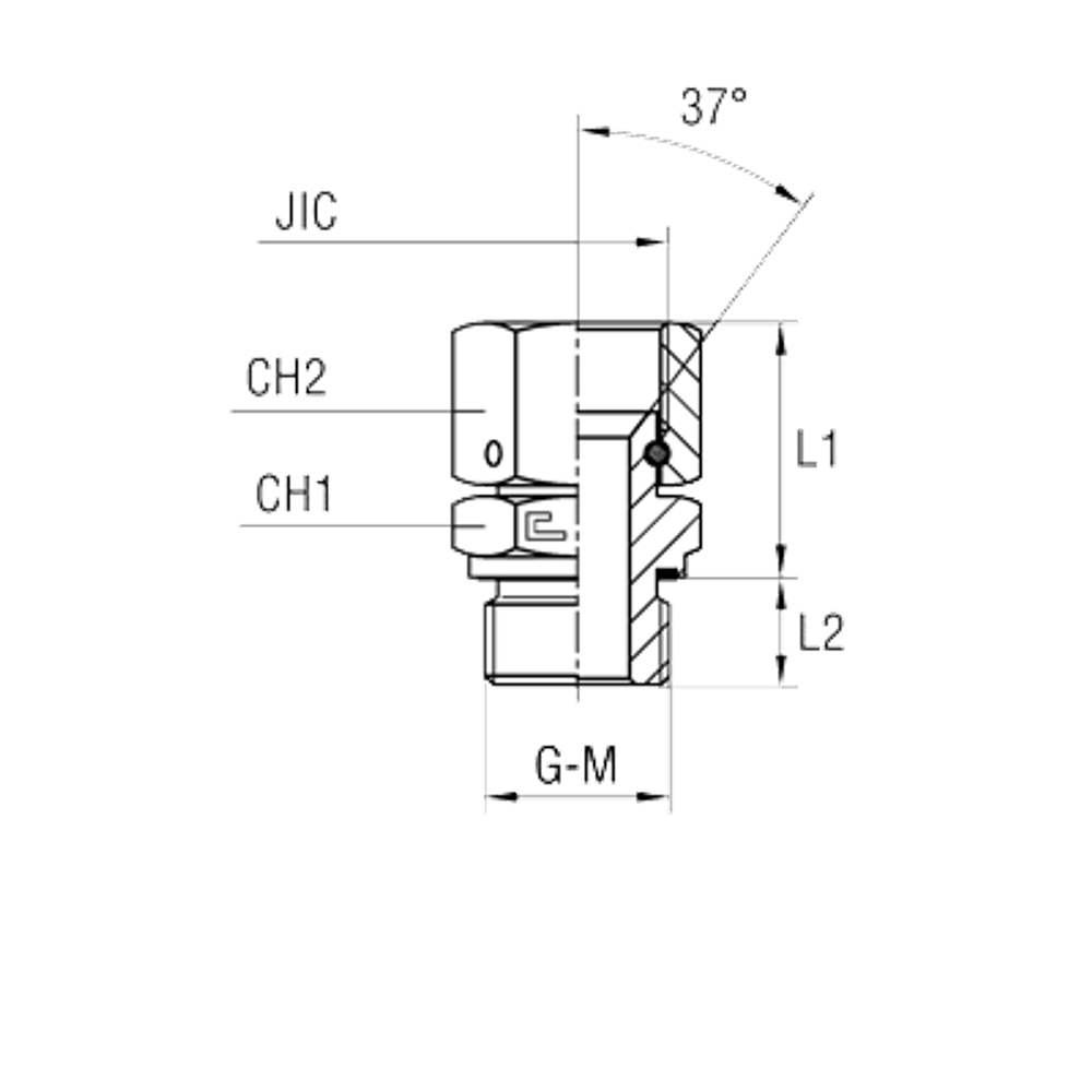 Штуцер FNE JIC 7/8" BSP 3/4"