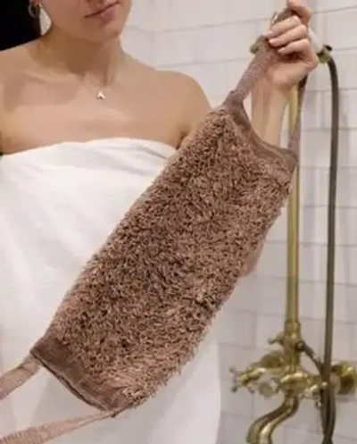 Мочалка для тела полипропиленовая «Капучино», средняя жесткость, 15*3*39см