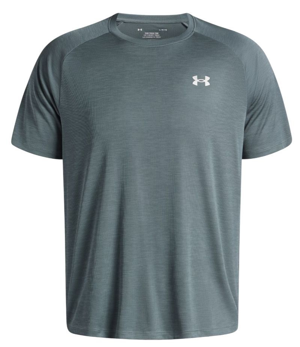 Теннисная футболка Under Armour Tech Textured Short Sleeve - jasper blue/white