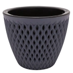 Кашпо для цветов пластиковое 1,6л d-16см «Версаль» Антрацит