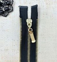 Молния металл, Т3, н/р, L 18 см, чёрный/золото