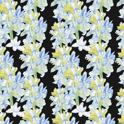 Бесшовный принт с гиацинтами