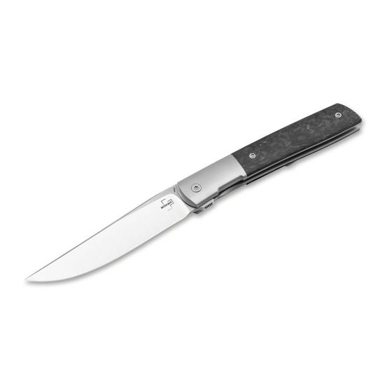 Складной нож Boker 01BO613 Urban Trapper Premium CF c клинком из стали Böhler M390 Microclean®, рукоять титан / карбон