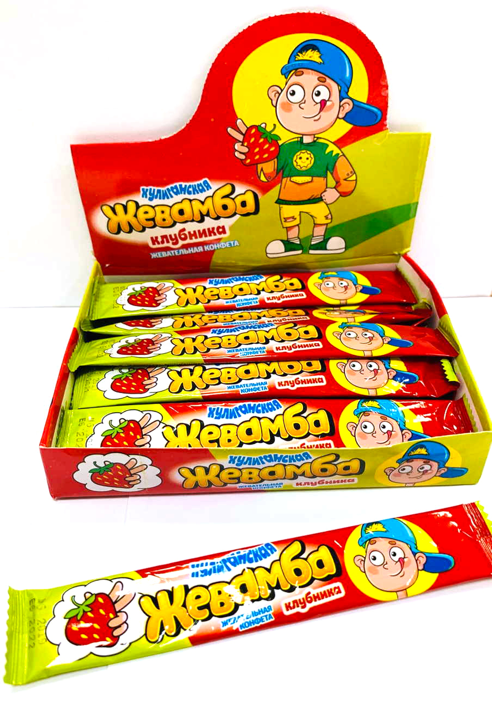 Жев. конф. "Хулиганская Жевамба" клубн 24*24шт 12г
