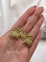 Серьги золотистые "Вихрь"