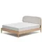 Кровать Octavia из ясеневой фанеры с белым мягким изголовьем 180x200 см
