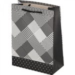 Пакет подарочный бумажный Alingar, (XL) 31х40х12 см, "Ромбы. Квадраты", ламинация, ассорти