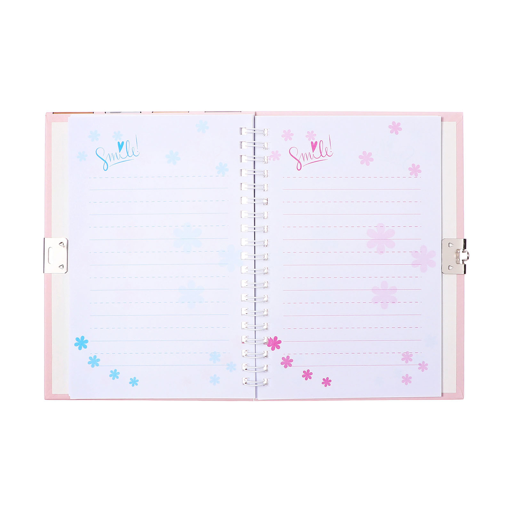 Записная книжка подарочная, 45 листов, линия, на замке, на гребне, Лапки (17,8х13см)   10549455