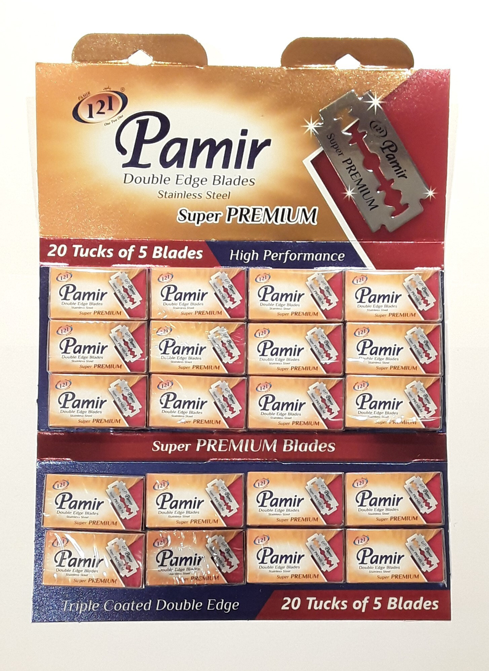 Pamir Лезвия Pamir Super Premium Amanzada (UK) LTD Индия 20х5шт на листе