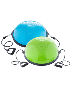 Полусфера "BOSU" GB-502 с эспандерами, с насосом, синий