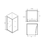 Душевой уголок ABBER Schwarzer Diamant AG0A100 100x100 стекло прозрачное/профиль хром