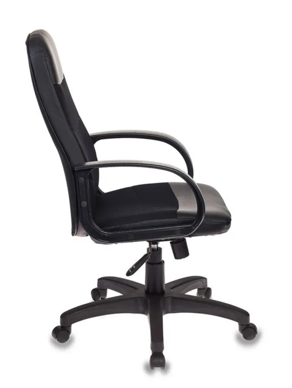 Кресло руководителя  Бюрократ, черный,  экокожа/сетка, CH-808AXSN/LBL+TW-11