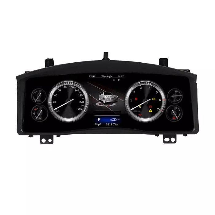 Электронная панель приборов Toyoya Land Cruiser 200 2015-2021 - Kuberg NH-LCD-T02 с сенсорным LCD / ЖК 12.3" экраном QLED
